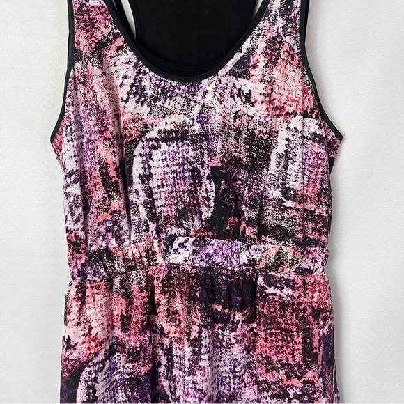 Guess Pink & Purple Snake Print Y2K Fit & Flare Mini Dress XS - Picture 3 of 6